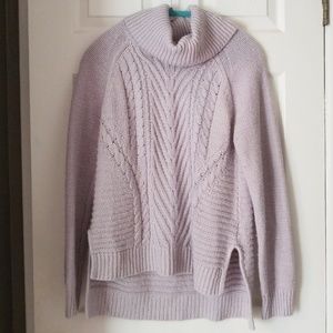 Cowl neck knit sweater
